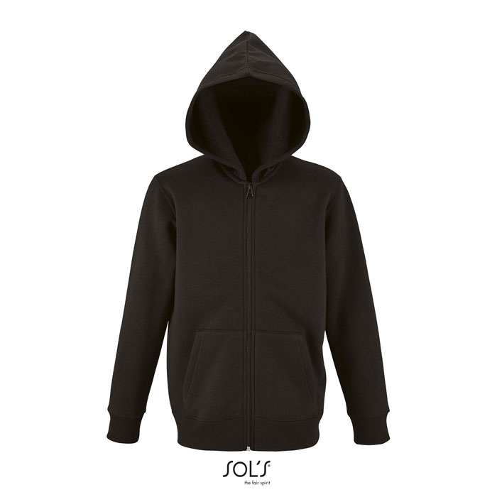 Hoodie enfant publicitaire molletonné 260g - STONE Noir 1